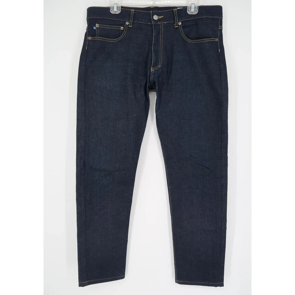 Mizzen Main Jeans Men 34x31‎ Blue Five Pocket Dark Wash Denim Stretch